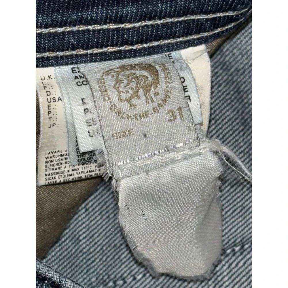 Diesel Zatiny Bootcut Jeans Blue Wash 008FC Mens Size 31x32